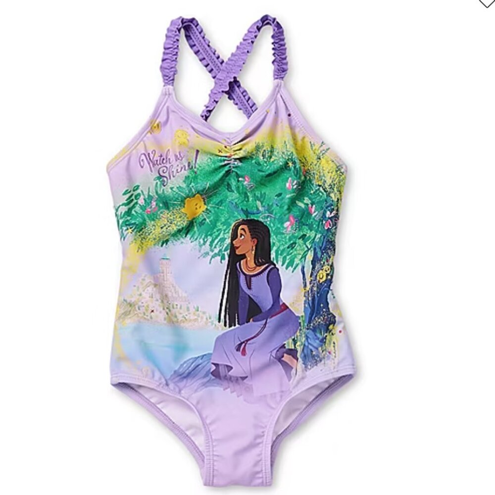 Disney Collection Girls One Piece Wish Swimsuit, Size 4, Summer Swim Beach Water